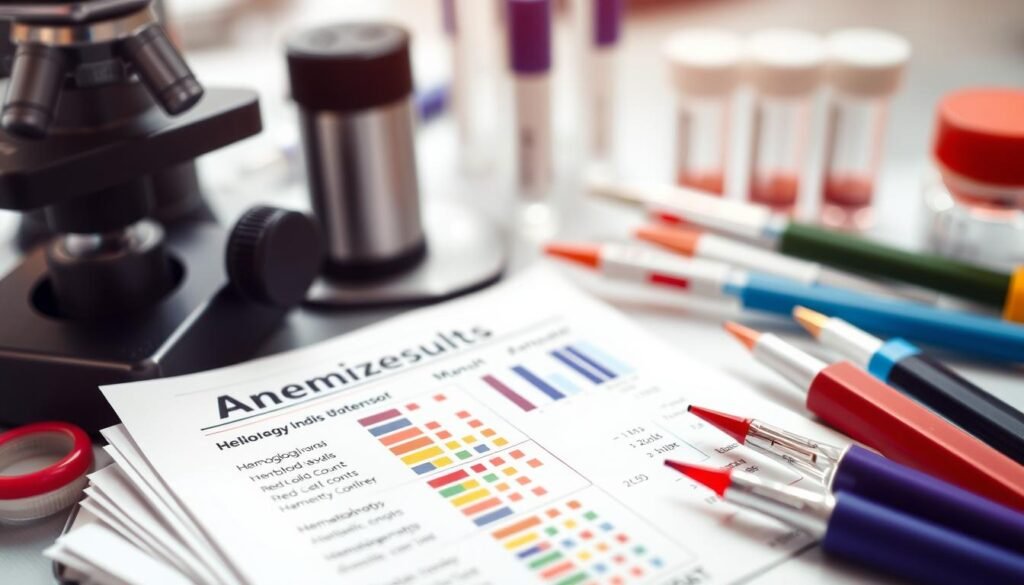 blood test results for anemia diagnosis