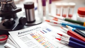 blood test results for anemia diagnosis