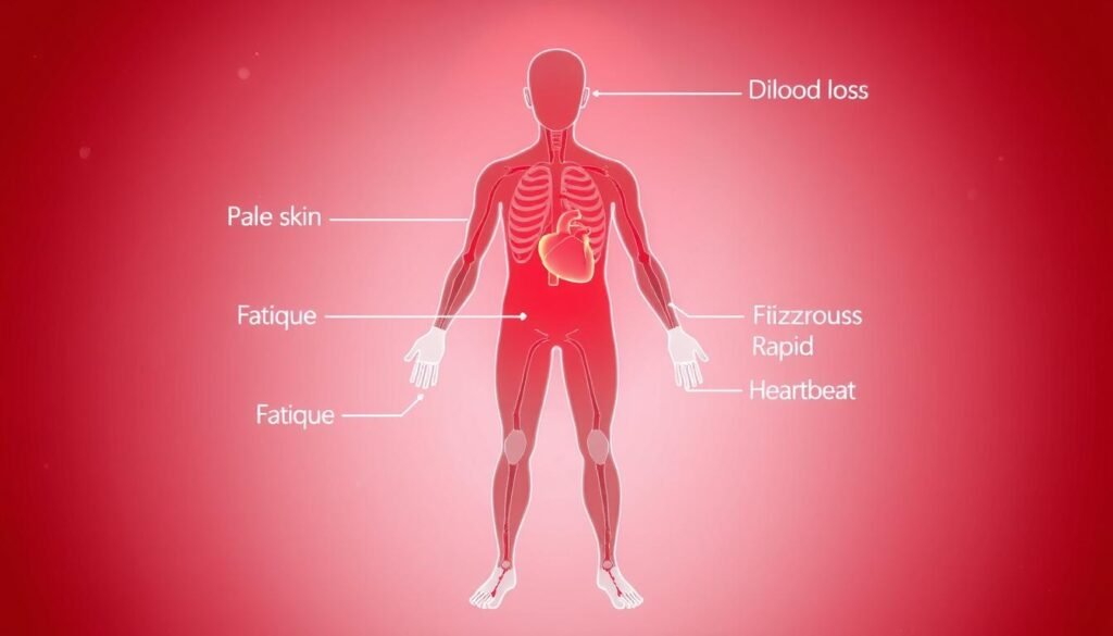 common blood loss symptoms